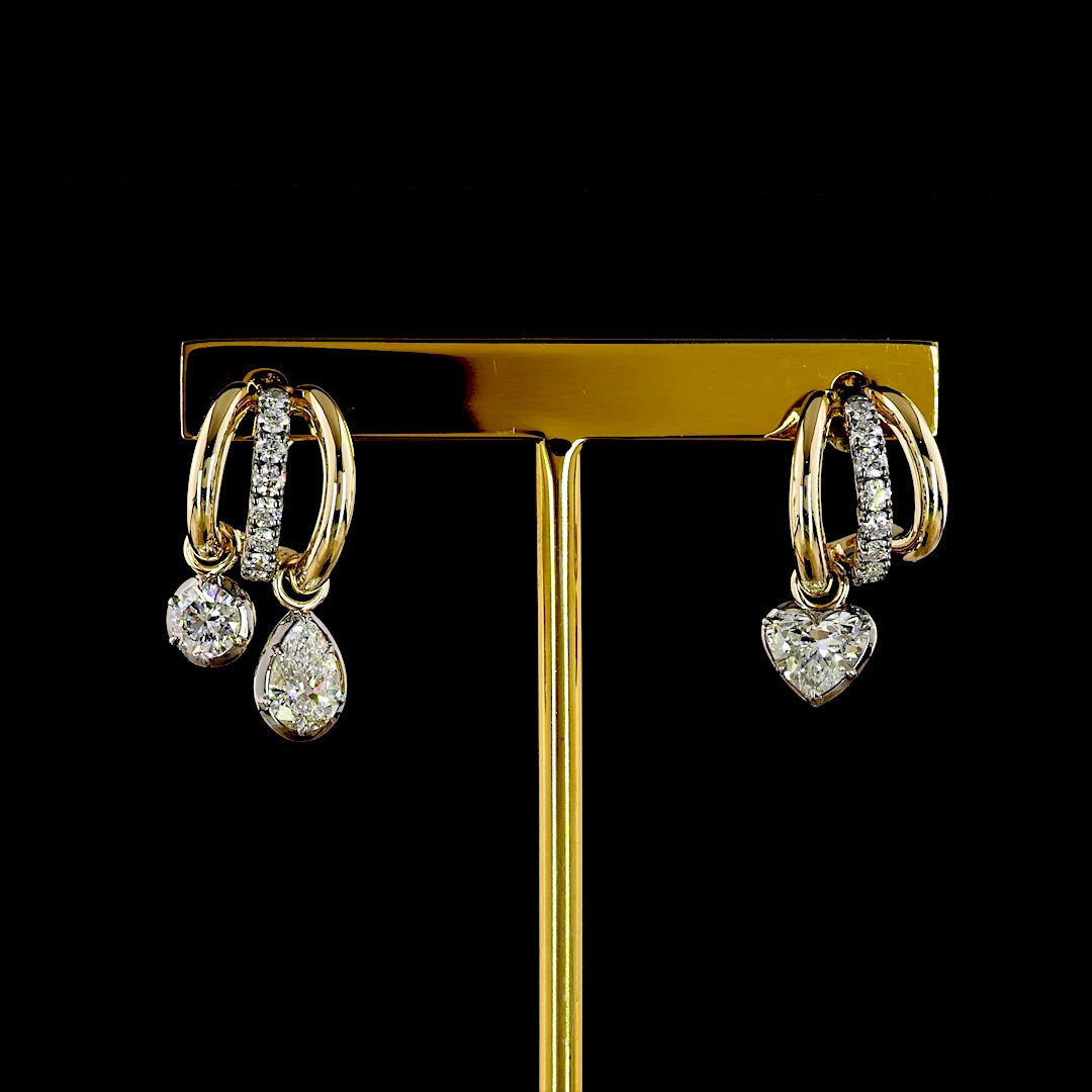 14kt Yellow Gold Lab Diamond Earring