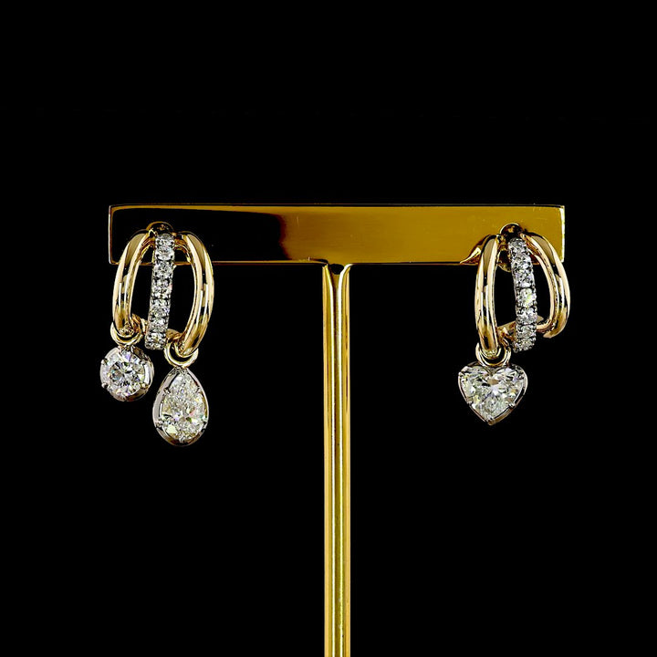 14kt Yellow Gold Lab Diamond Earring