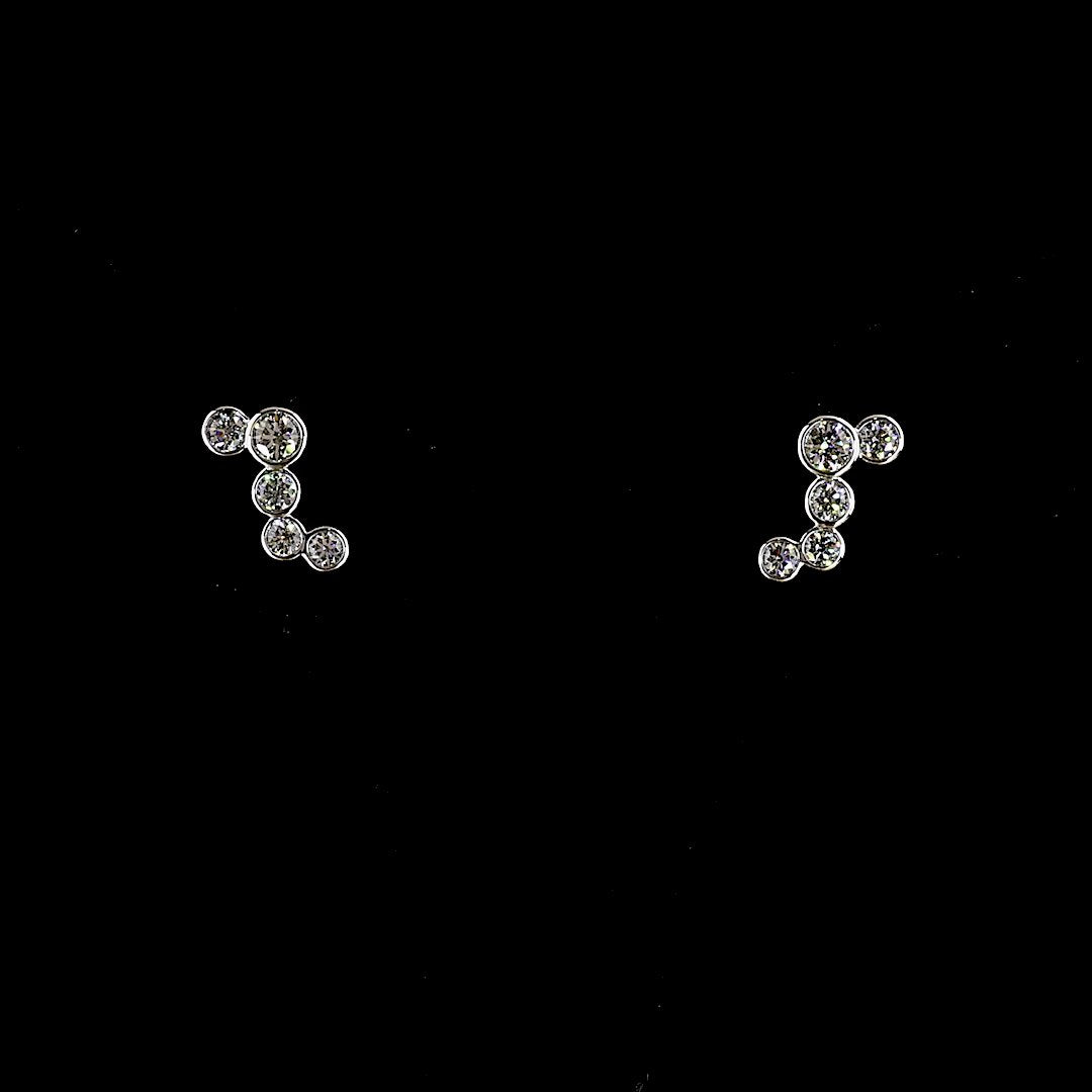 14kt White Gold Lab Diamond Earring