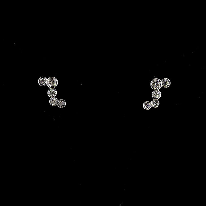 14kt White Gold Lab Diamond Earring