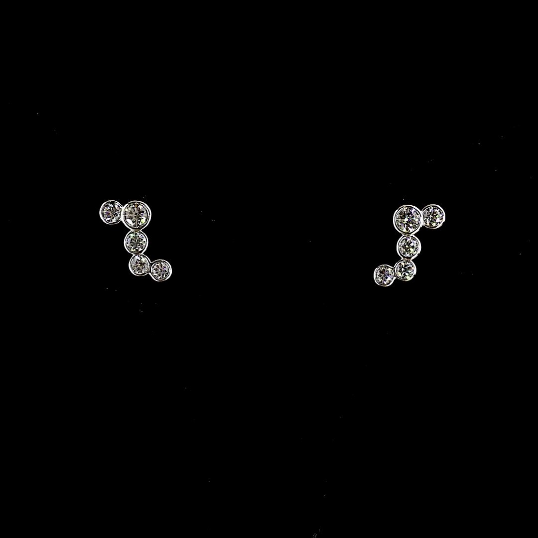 14kt White Gold Lab Diamond Earring