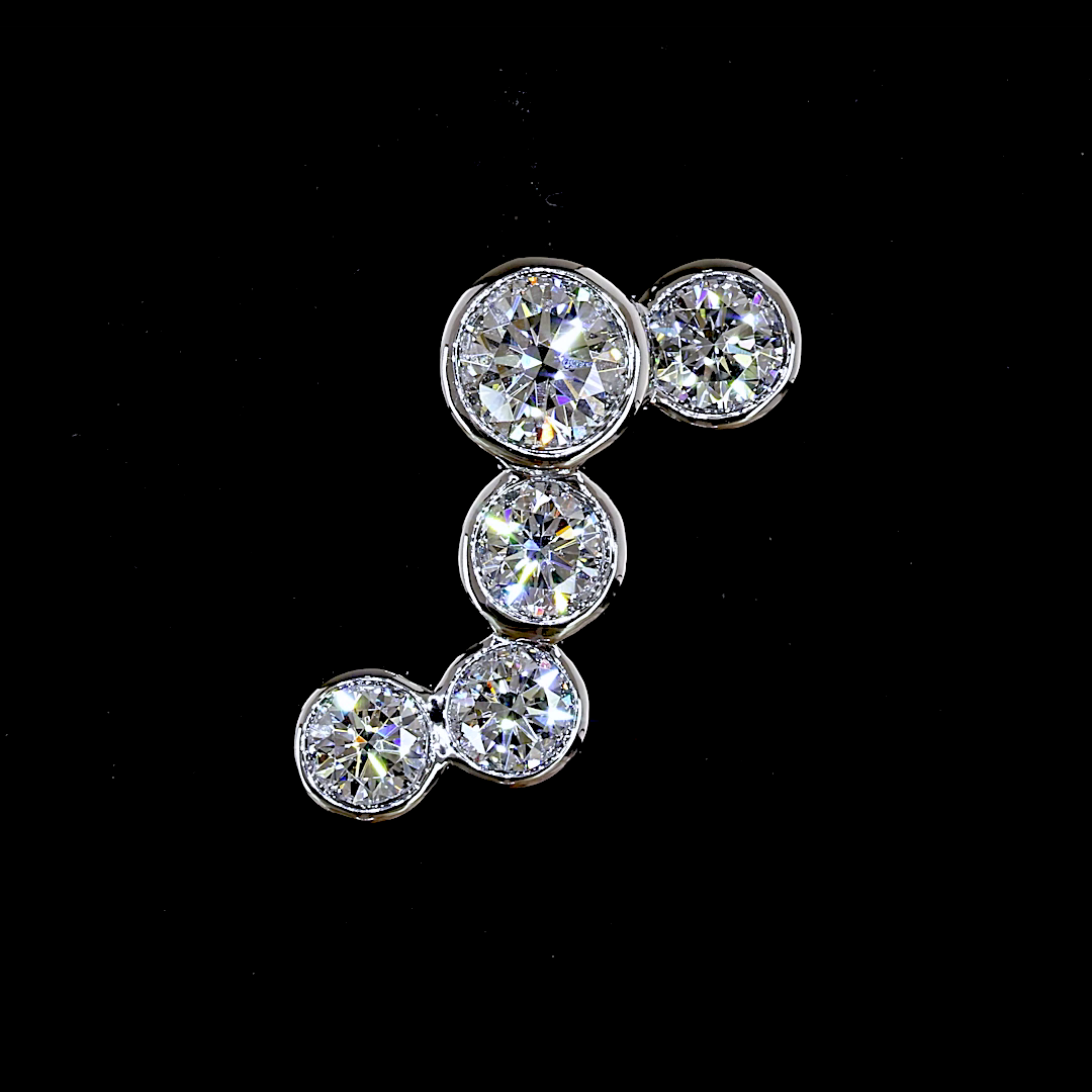 14kt White Gold Lab Diamond Earring