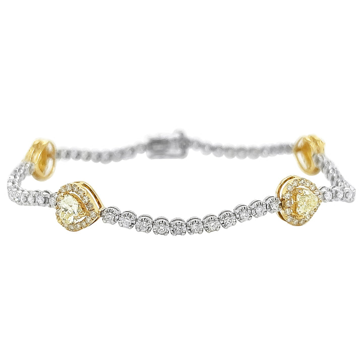 18kt White And Yellow Gold Diamond Bracelet