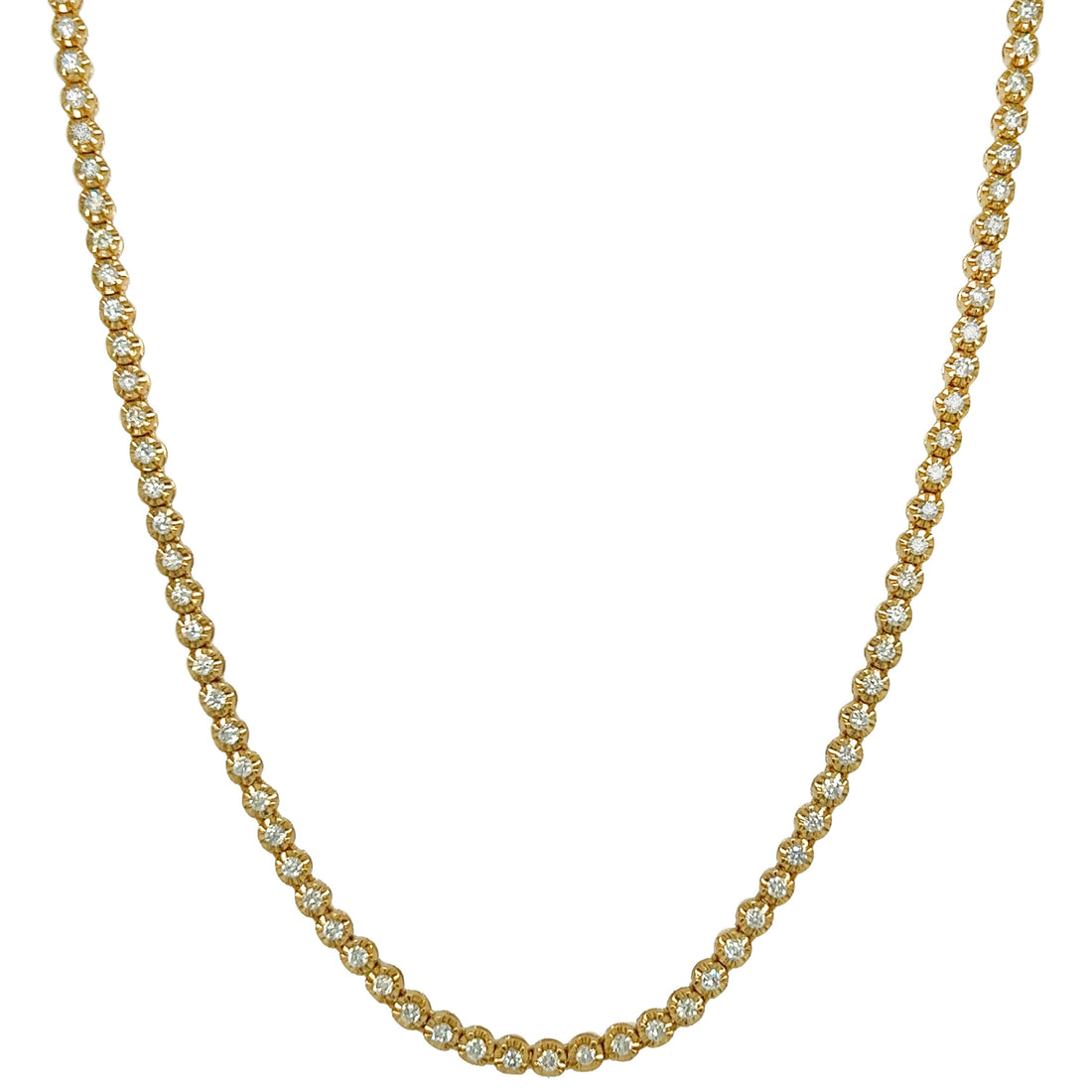 18kt Yellow Gold Diamond Necklace