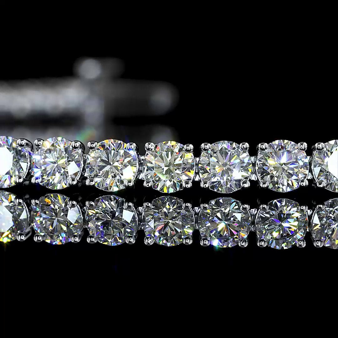 14kt White Gold Lab Diamond Tennis Bracelet