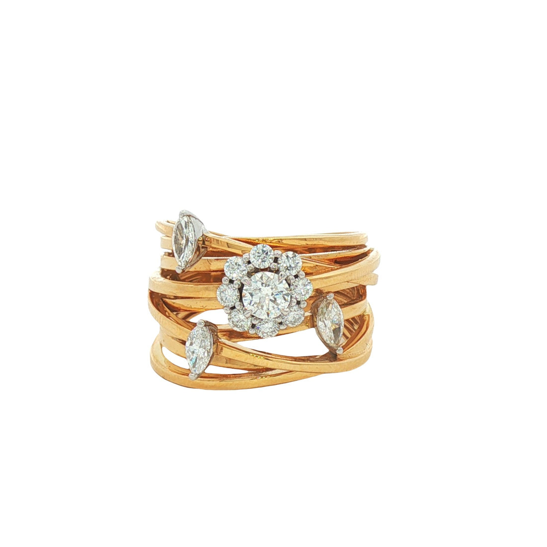 18kt Yellow Gold Diamond Ring