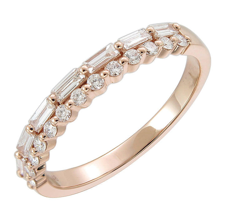 18kt Rose Gold Diamond Band