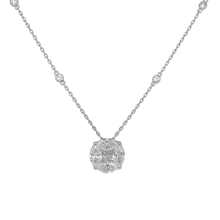 18kt White Gold Diamond Pendant