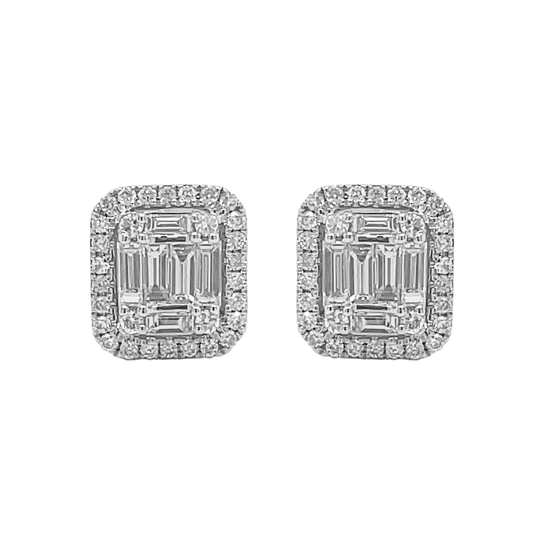 18kt White Gold Diamond Studs