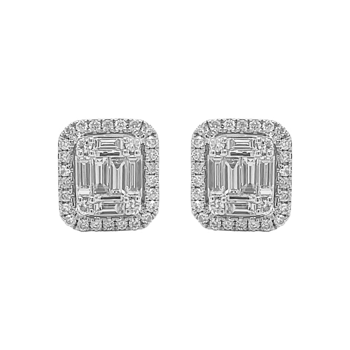 18kt White Gold Diamond Studs