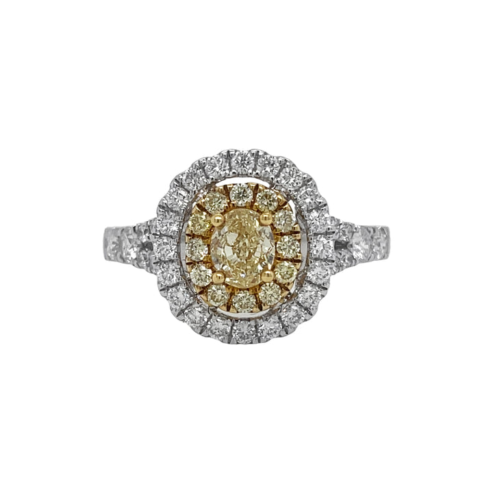 18kt White And Yellow Gold Yellow Diamond Ring