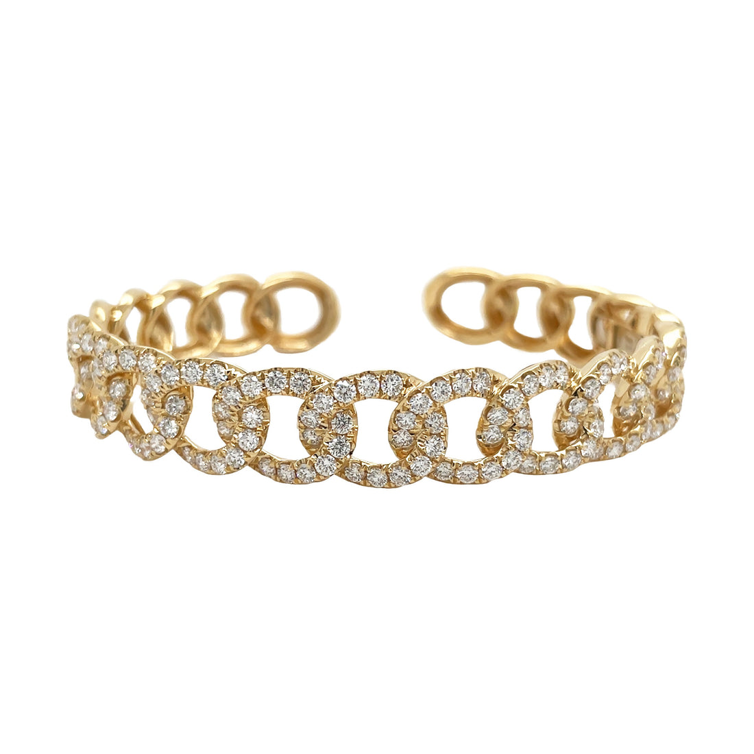 18kt Yellow Gold Diamond Link Bangle
