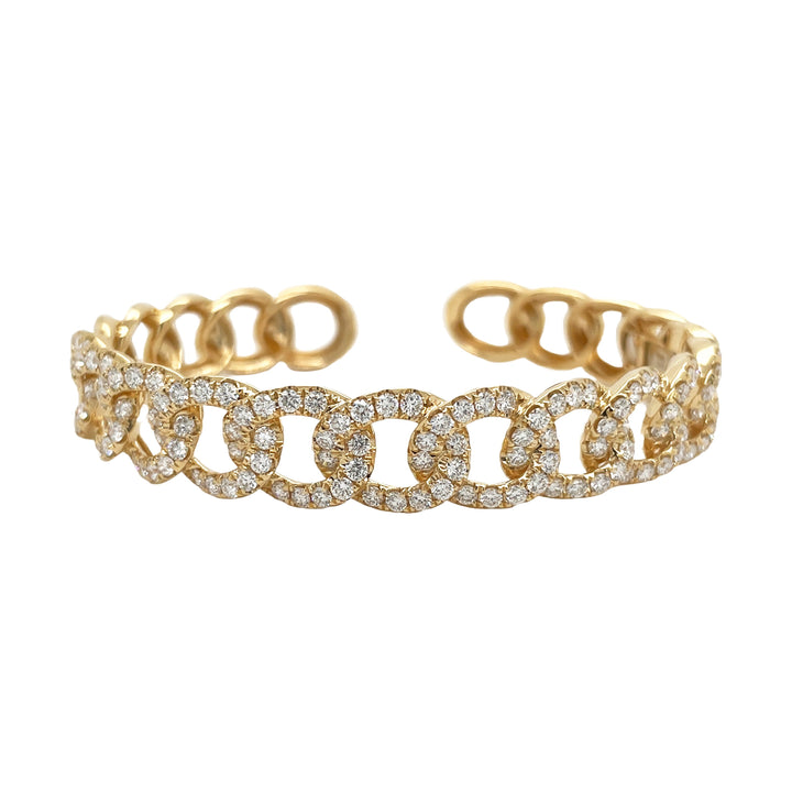 18kt Yellow Gold Diamond Link Bangle