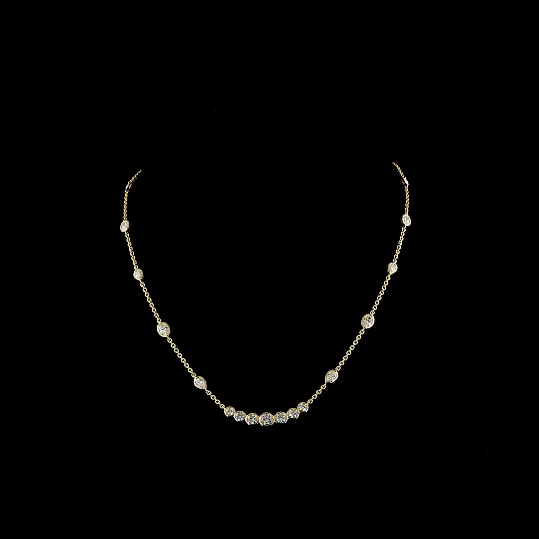 14kt Yellow Gold Lab Diamond Necklace