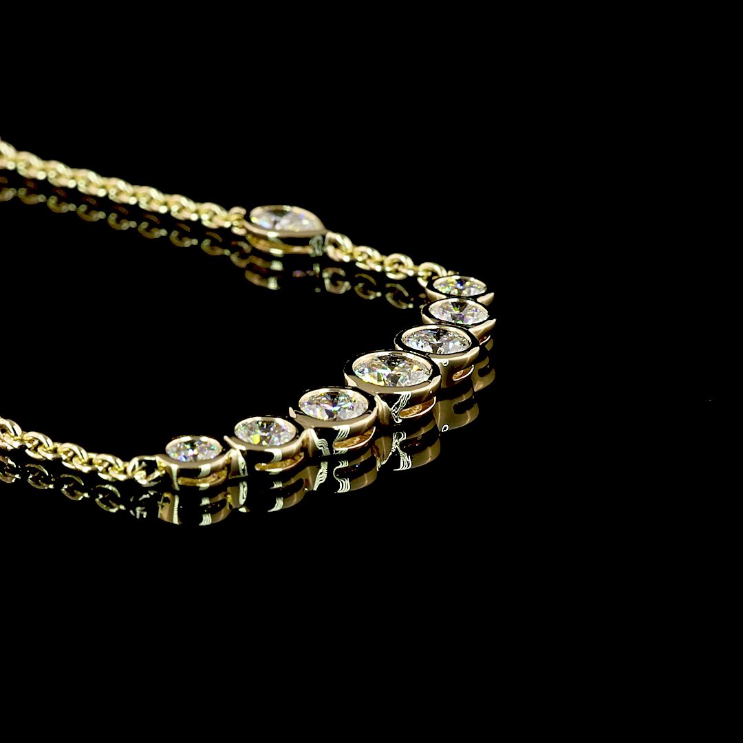 14kt Yellow Gold Lab Diamond Necklace