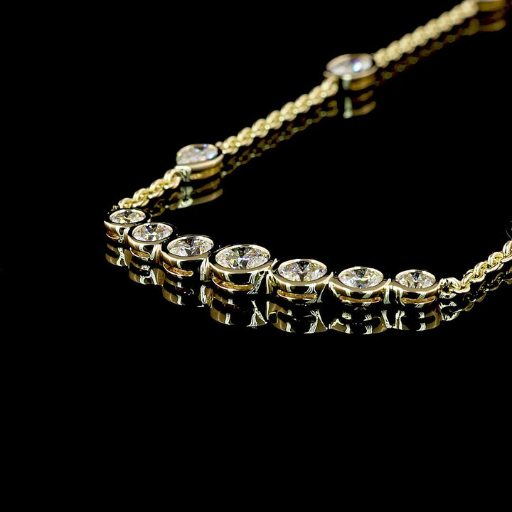 14kt Yellow Gold Lab Diamond Necklace