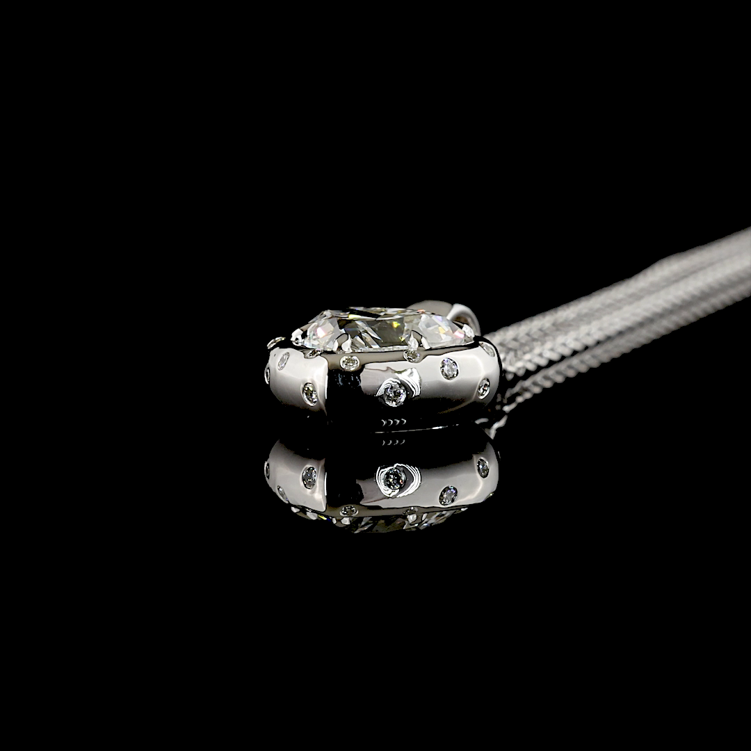 14kt White Gold Lab Diamond Pendant