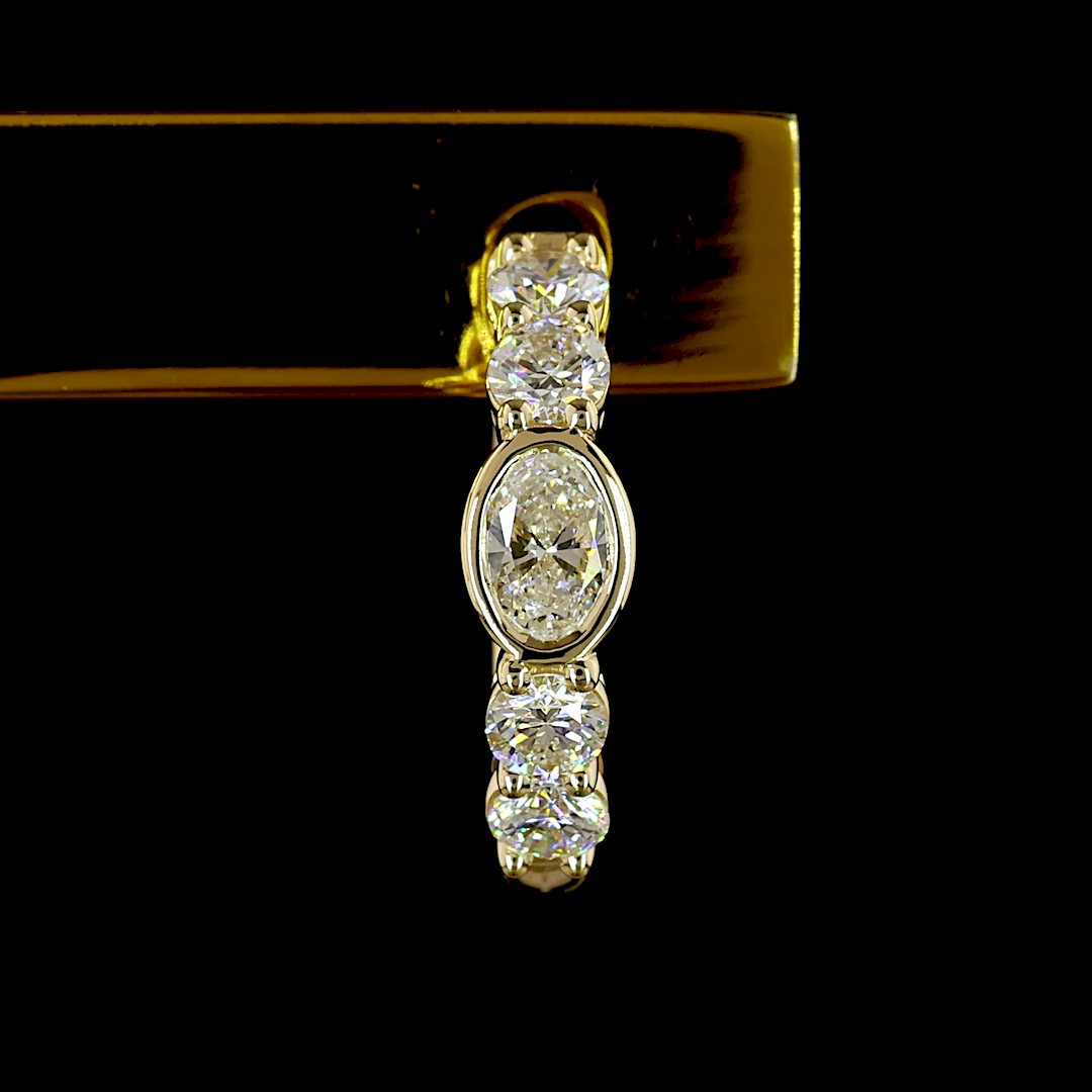 14kt Yellow Gold Lab Diamond Huggie Earrings