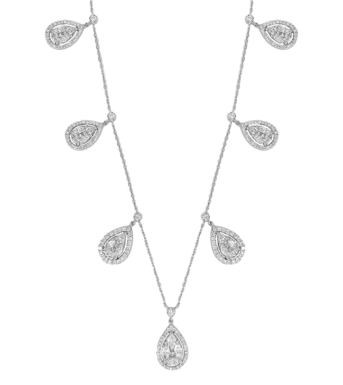 18kt White Gold Diamond Necklace