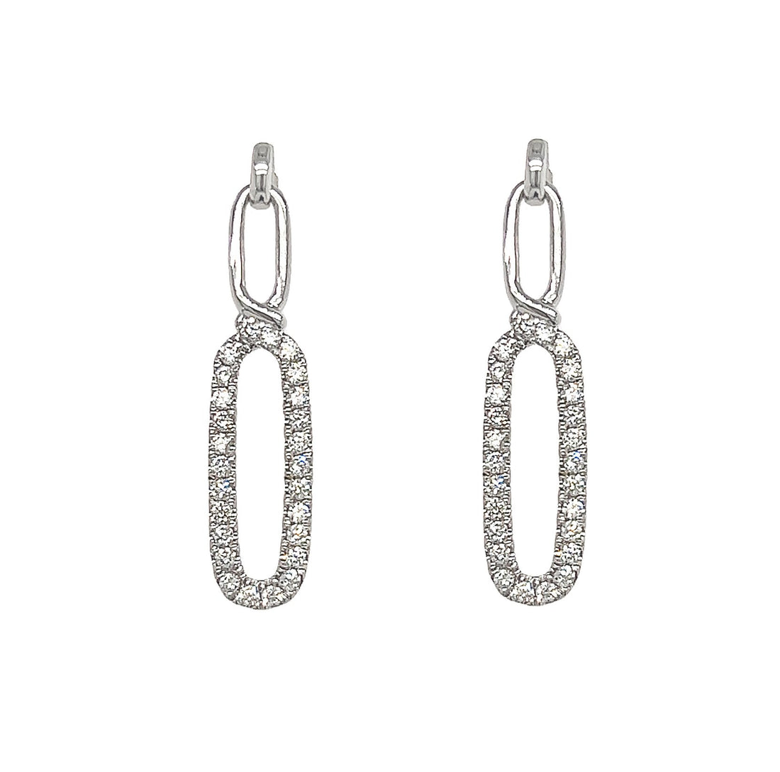 18kt White Gold Diamond Earrings