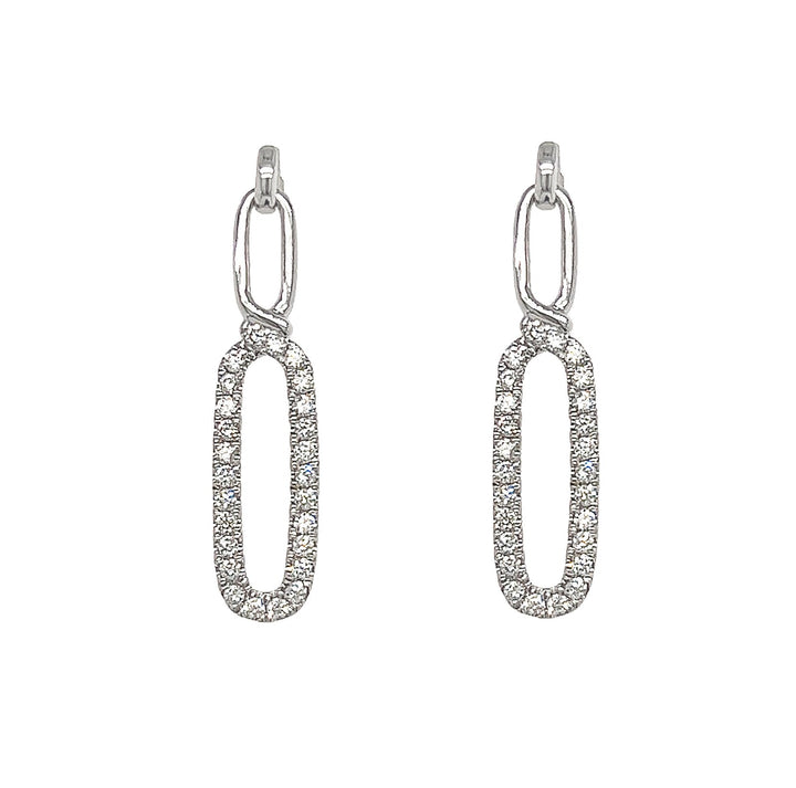 18kt White Gold Diamond Earrings