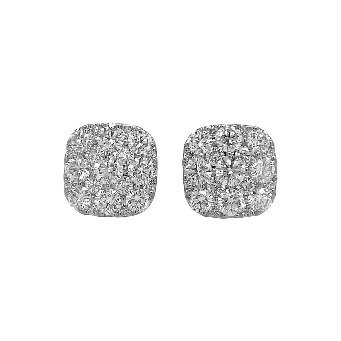 18kt White Gold Diamond Earrings