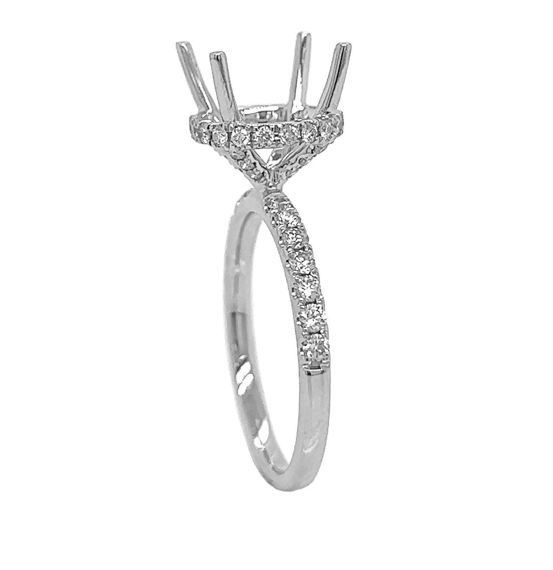 18kt Yellow Gold Diamond Semi-mount
