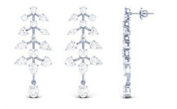 14kt White Gold Lab Diamond Earrings