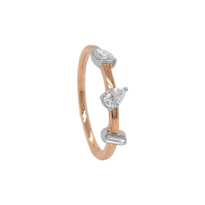 18kt Rose Gold Diamond Band