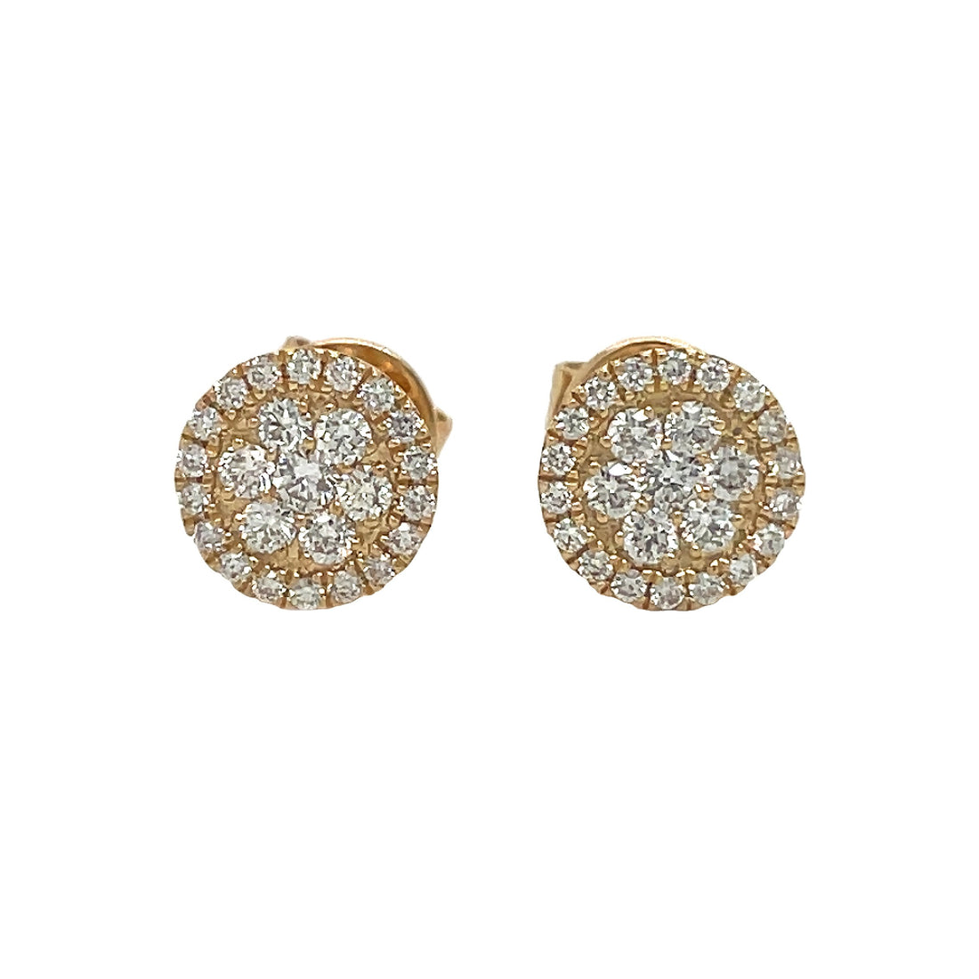 18kt Yellow Gold Diamond Earrings