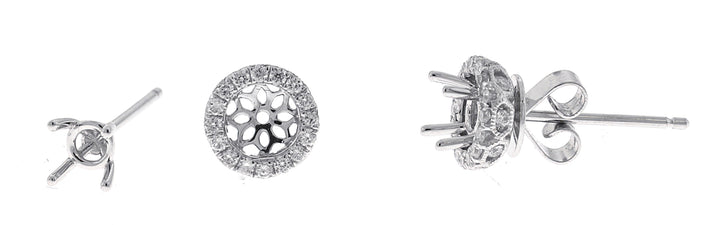 18kt White Gold Diamond Earrings Jacket