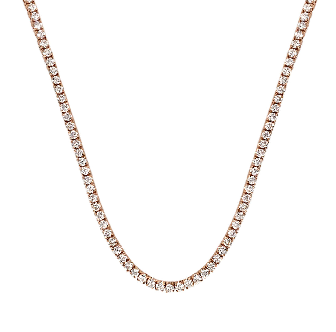 18kt Rose Gold Diamond Necklace