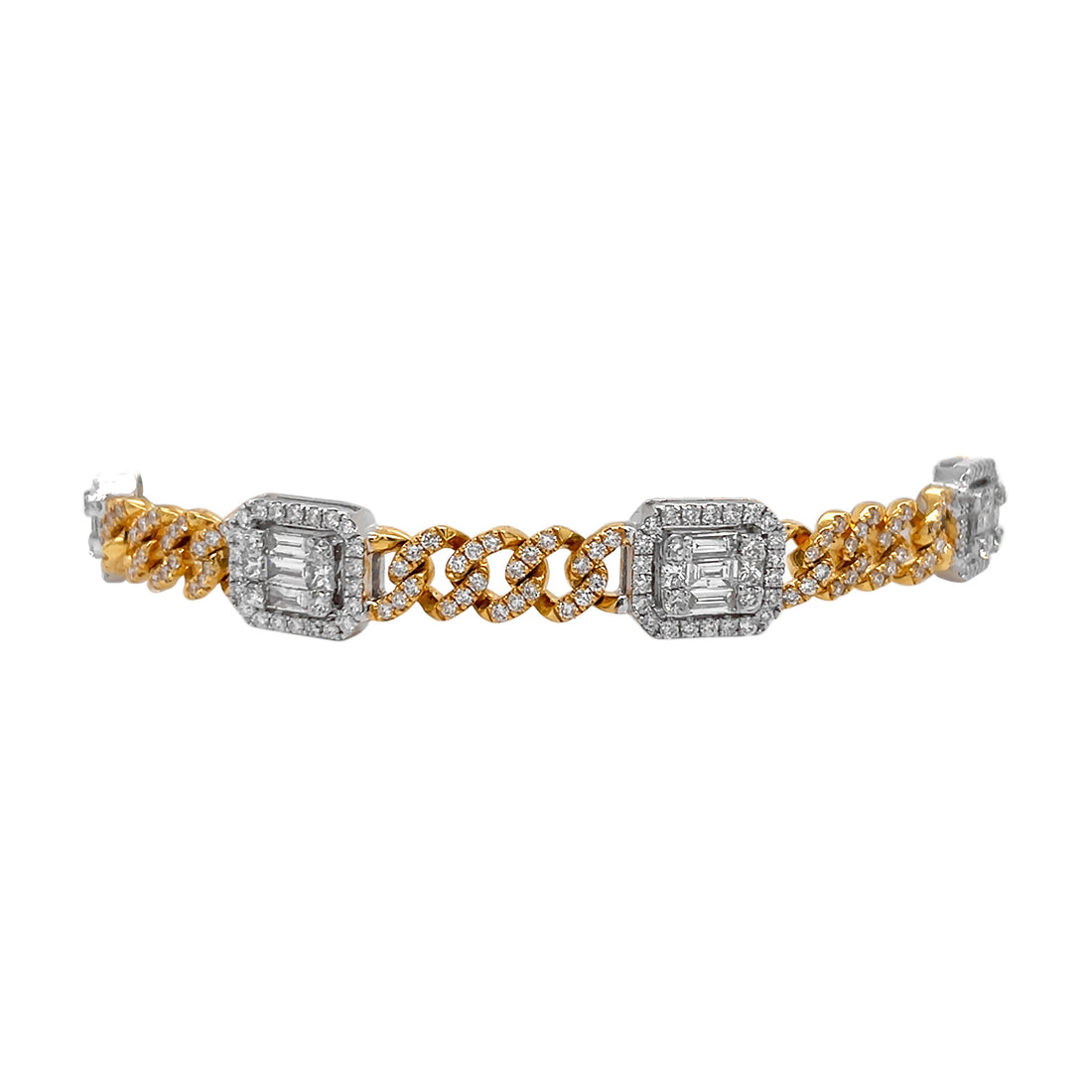 18kt Yellow And White Gold Diamond Bracelet