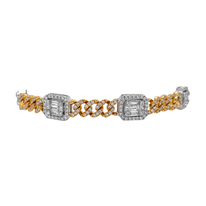 18kt Yellow And White Gold Diamond Bracelet