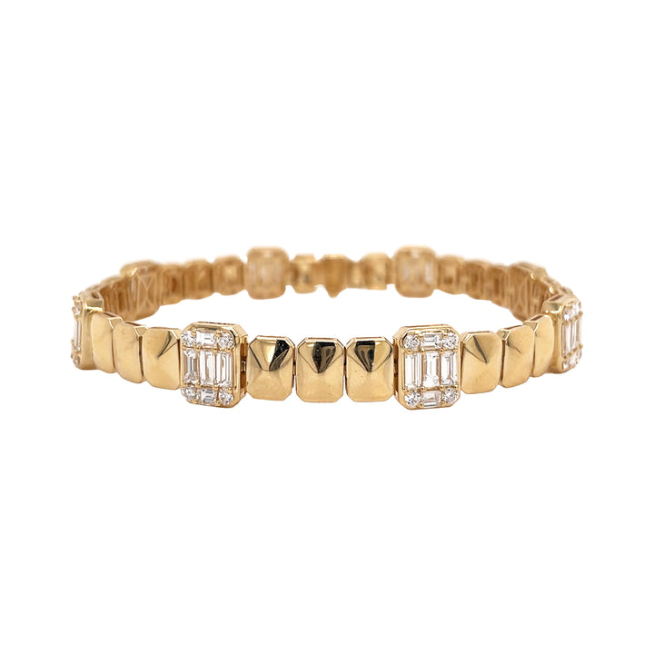 18kt Yellow Gold Diamond Bracelet