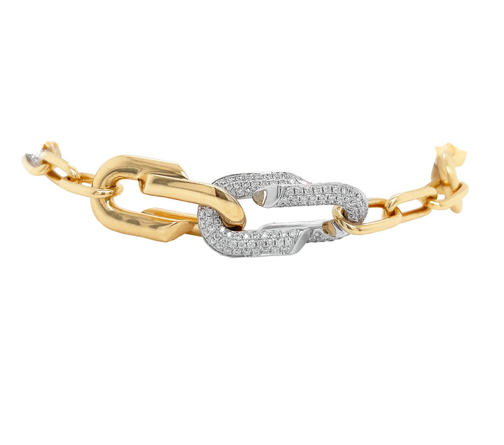 18kt Yellow And White Gold Diamond Bracelet