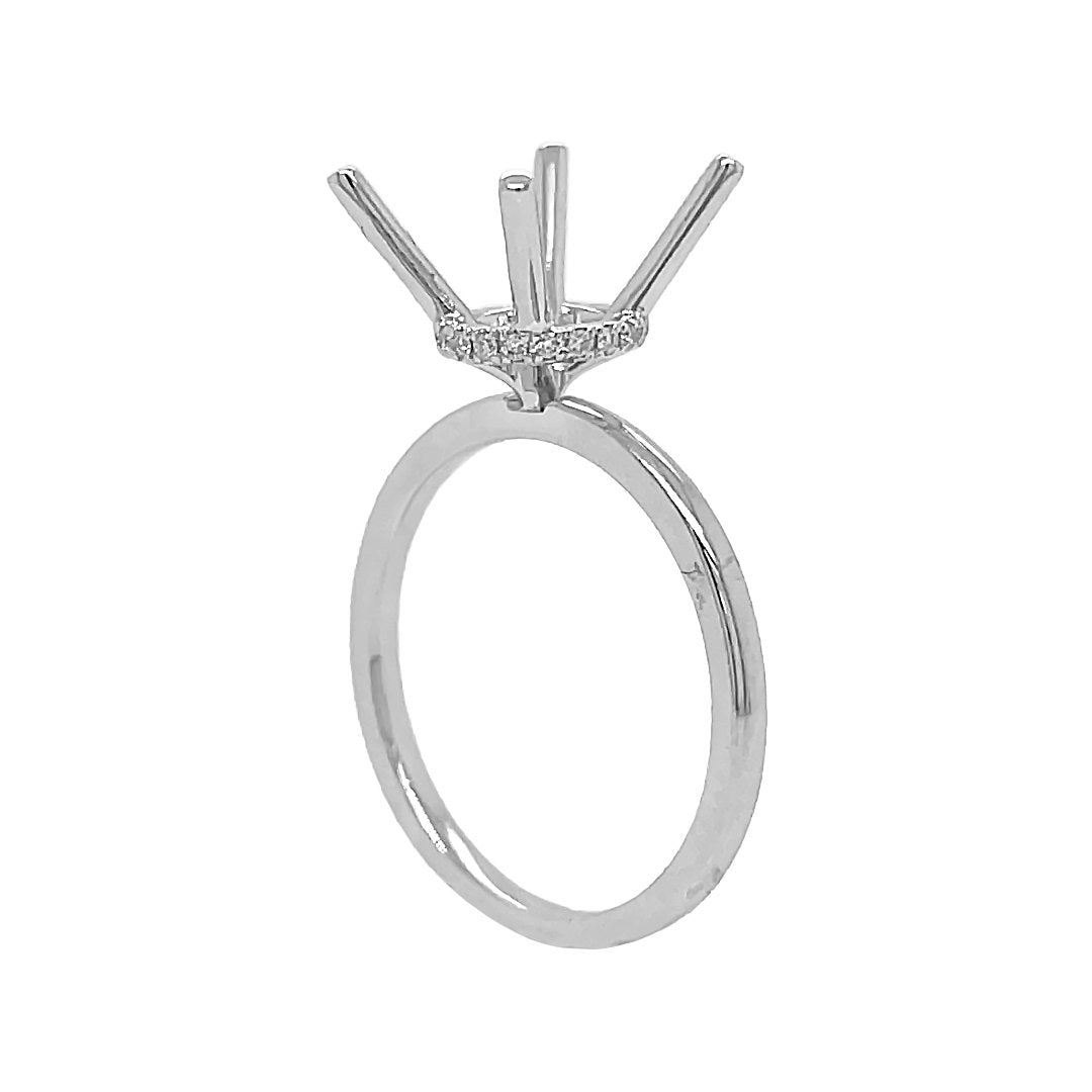 18kt White Gold Diamond Semi Mount