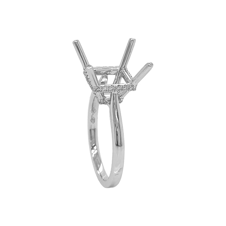 18kt White Gold Diamond Semi Mount