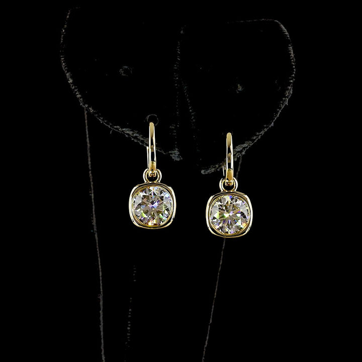 14kt Yellow Gold Lab Diamond Earrings