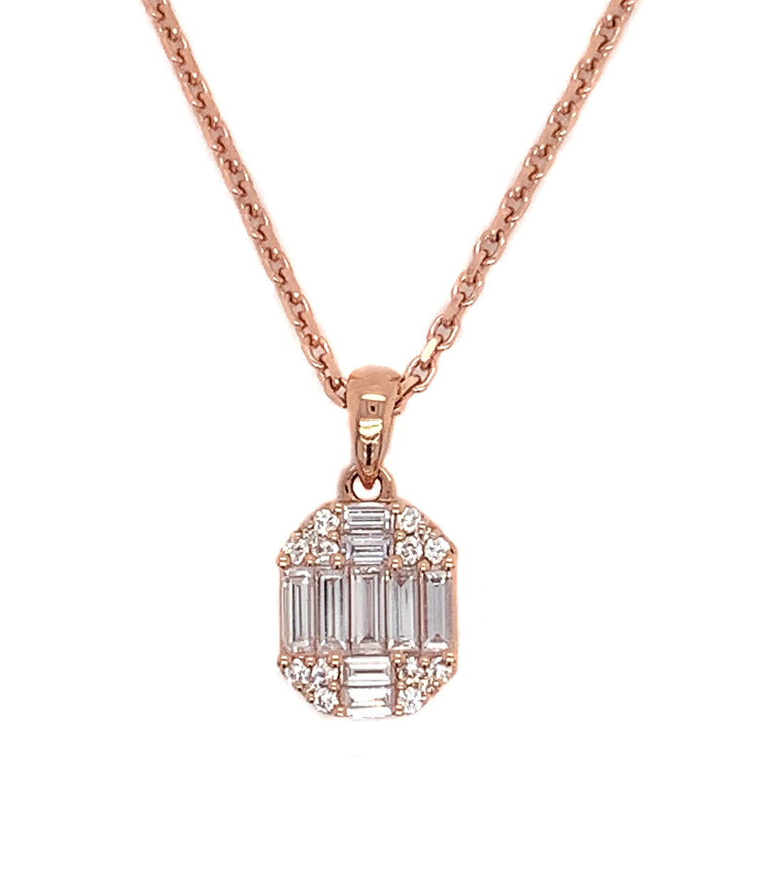18kt Rose Gold Diamond Pendant