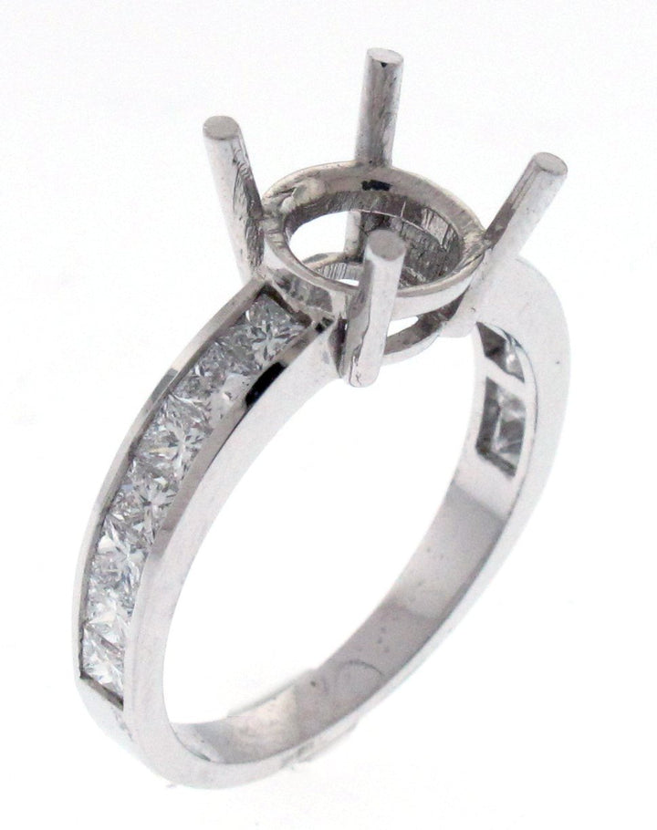 14kt White Gold Diamond Semi Mount