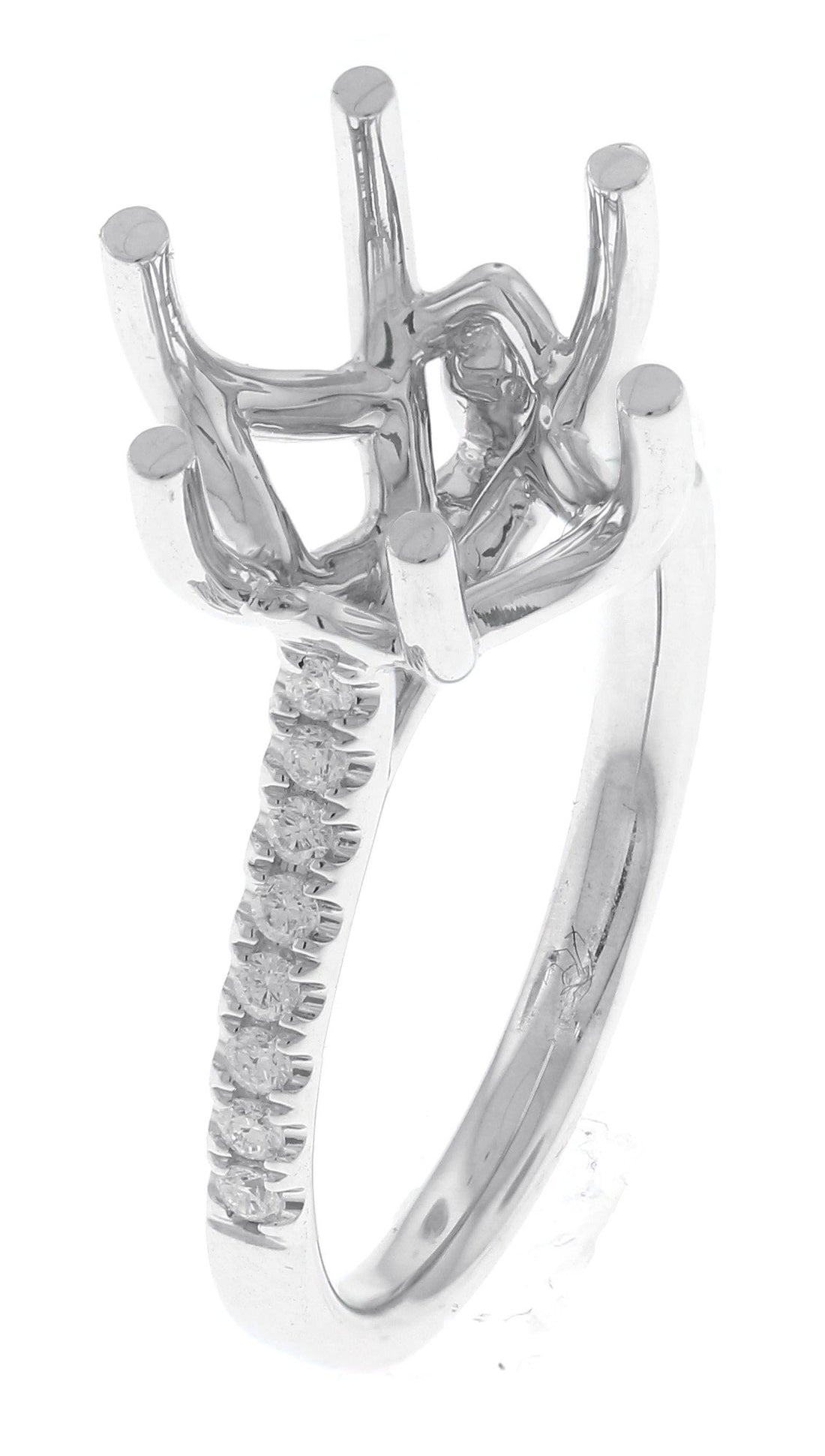 18kt White Gold Diamond Semi Mount