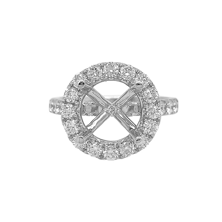 18kt White Gold Diamond Semi Mount
