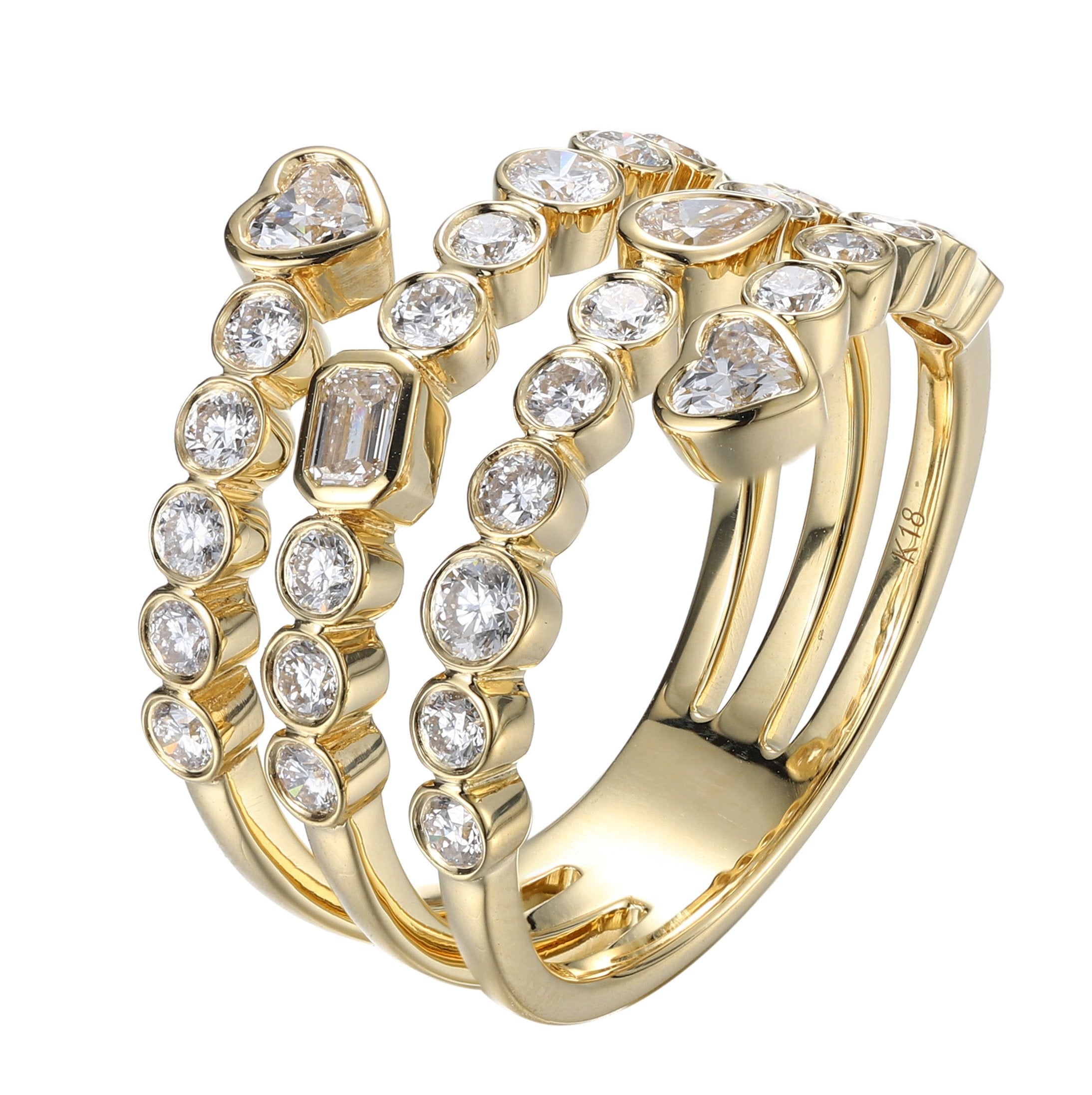18kt Yellow Gold Diamond Ring