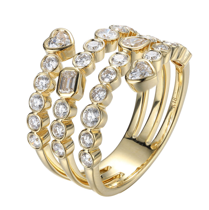 18kt Yellow Gold Diamond Ring