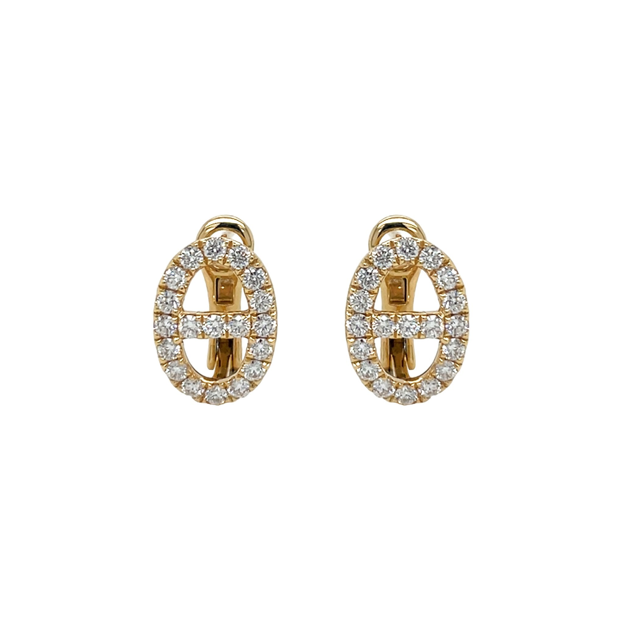 18kt Yellow Gold Diamond Earrings