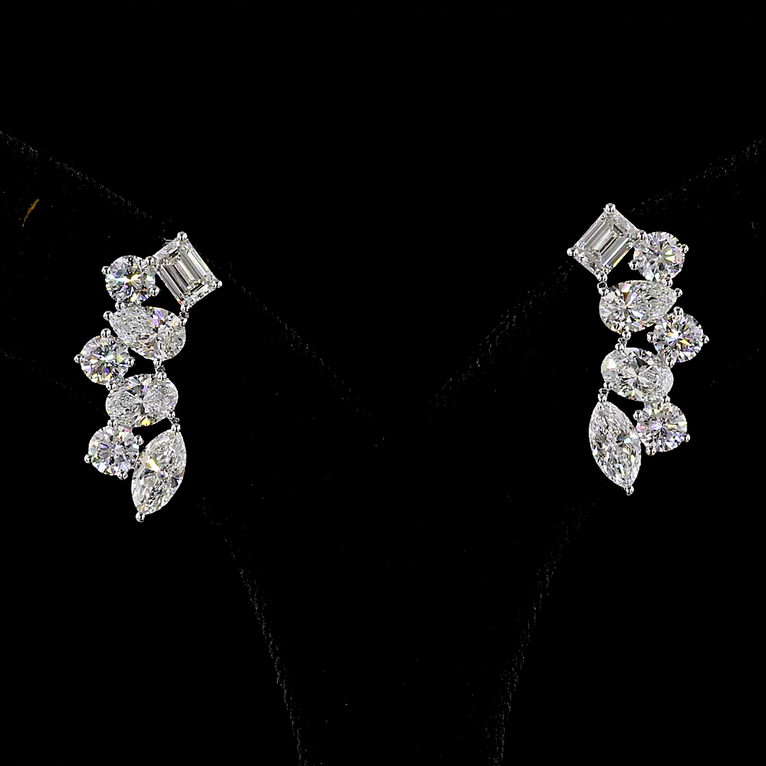 14kt White Gold Lab Diamond Earrings