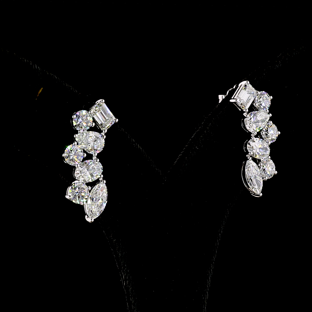 14kt White Gold Lab Diamond Earrings