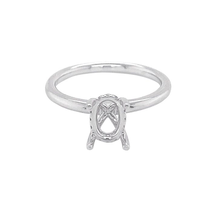 18kt White Gold Diamond Semi Mount