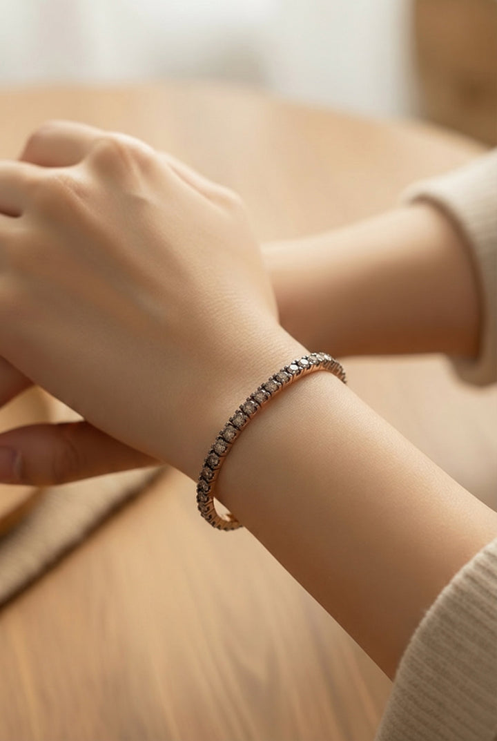 18kt Rose Gold Diamond Bracelet